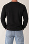Men's Winter Crew Neck Black Knitwear Sweater - 4