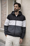 Men's Comfort Fit Patterned Loose Fit Smoked Raincoat & Windbreaker - 4