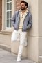 Men's Fur-Lined Winter Gray Zippered Raincoat - 4