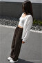Women's Premium Jogger Relax Fit Summer Dark Brown Linen Trousers - 4