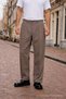 Men's Daily Basic Cotton Brown Fabric Trousers