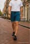 Men's Regular Lace-Up Casual Indigo Basic Shorts - 4