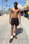 Men's Lined Comfortable Zipper Pocket T.Black Sea Shorts - 3