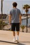 Men's Trend Crew Neck Comfortable Basic Smoked T-Shirt - 6