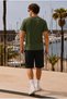 Men's Trend Crew Neck Comfortable Basic Khaki T-Shirt - 6
