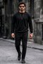Men's Regular Fit Casual Black Knitwear Sweater - 2