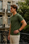 Men's Relax Fit Short Sleeve 100% Cotton Khaki T-Shirt - 5