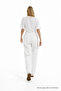 Women's Casual Summer Trend Loose White Linen Trousers - 6