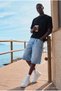 Men's Comfortable Fit Basic Black Short Sleeve T-Shirt - 2
