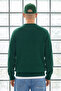 Men's Trendy Striped Zippered Green Knit Sweater - 5