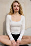 Women's Casual White Lace Long Sleeve Blouse - 3