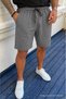 Men's Stylish Elastic Waist Loose Basic Smoked Shorts with Pockets - 3