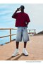 Men's Comfortable Fit Basic Burgundy Short Sleeve T-Shirt