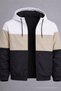 Men's Trendy Patterned Beige Zippered Raincoat - 2