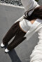 Women's Premium Jogger Relax Fit Summer Dark Brown Linen Trousers