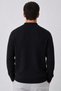 Men's Cotton Striped Anti-Pilling Black Knitwear Sweater - 5