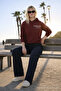Women's High Waist Elastic Black Linen Trousers - 5
