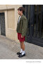 Men's Premium Cotton Loose Red Summer Combed Cotton Shorts - 2