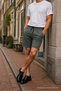Men's Regular Lace-Up Casual Khaki Basic Shorts - 3