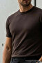 Men's Premium Viscose Brown Loose T-Shirt - 5