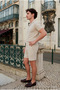 Men's Short Sleeve Shirt Summer Linen Shorts Cream Two-Piece Set - 4