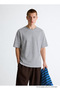 Men's 100% Cotton Premium Casual Loose Anthracite T-Shirt