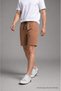 Men's Cotton Basic Brown Shorts with Elastic Waist and Pockets - 4