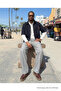 Men's High Waist Casual Elastic Gray Linen Trousers - 4