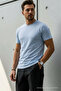 Men's Premium Viscose Baby Blue Loose T-Shirt