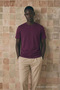 Men's Classic Relaxed Fit Claret Red T-Shirt - 3