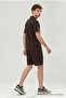 Men's Premium Comfortable Shirt Jogger Linen Shorts Coffee Two-Piece Set - 2