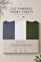 3 Pieces Men's Casual Summer Loose Basic Short Sleeve T-Shirt