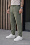 Men's Relax Fit High Waist Pleated Khaki Fabric Trousers - 2
