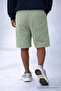 Men's Casual Summer Cargo Pocket A.Green Linen Shorts - 5
