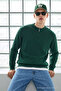 Men's Trendy Striped Zippered Green Knit Sweater - 4