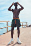 Men's Zippered Pocket Jogger Summer Khaki Swim Shorts - 4