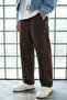 Men's Casual Jogger Brown Baggy Linen Trousers