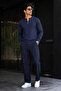 Men's Premium Knitwear Striped Navy Blue Winter Sweater - 6