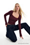 Women's Lace Premium Summer Burgundy Blouse - 4