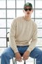 Men's Trend Crew Neck Beige Knitwear Sweater - 3