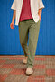 Men's Trend Premium Loose Green Linen Trousers - 3