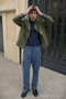 Men's Casual Comfortable Blue Cargo Linen Trousers - 3