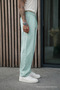 Men's Premium Jogger Relax Fit Dark Green Linen Trousers - 4