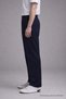 Men's Casual Regular Classic Navy Blue Fabric Trousers - 4