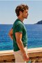 Men's Soft Comfort Fit Loose Green Cotton T-Shirt - 5