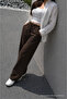Women's Premium Jogger Relax Fit Summer Dark Brown Linen Trousers - 2