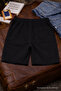 Men's Stylish Trendy Black Linen Shorts with Loose Cargo Pockets - 6