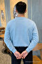 Live in Love Printed Cotton Men's Baby Blue Sweatshirt - 6