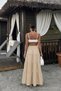 Women's Comfort Fit Basic Beige Long Flared Skirt - 5
