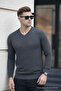 Men's Premium Smoked V-Neck Knit Sweater - 5